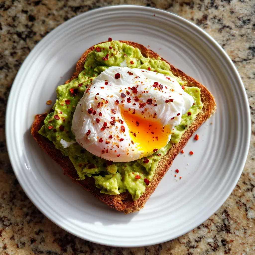 A slice of toast with an egg on top.