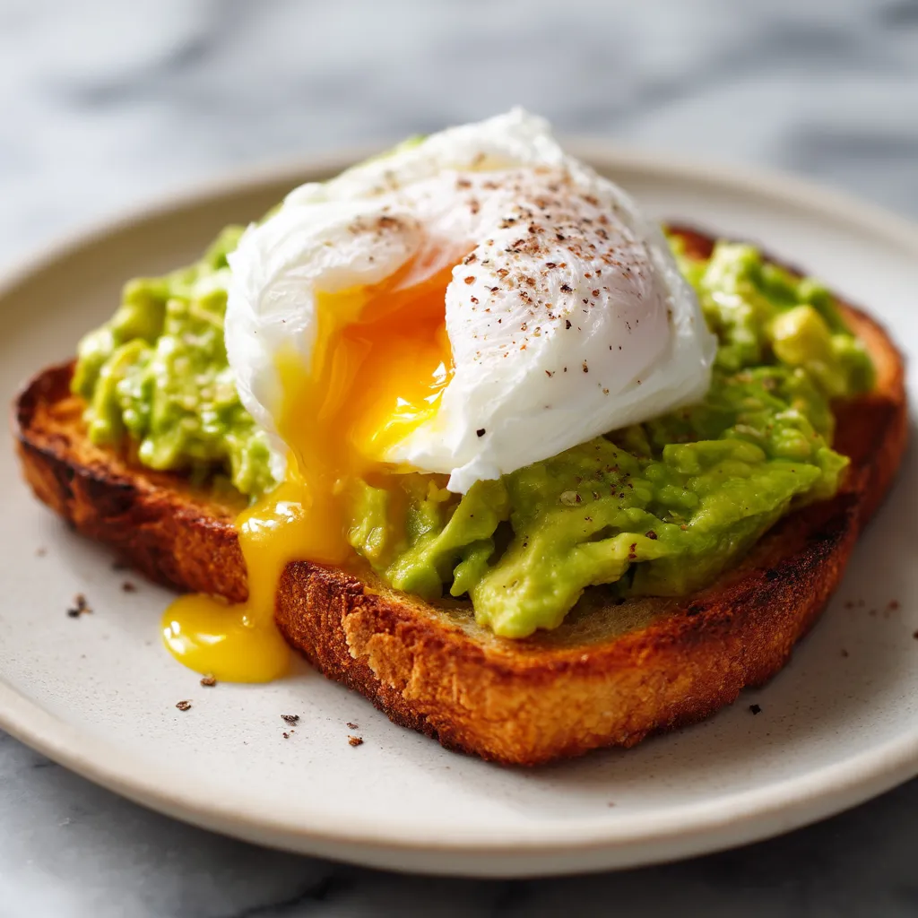 A slice of toast with an egg on top.
