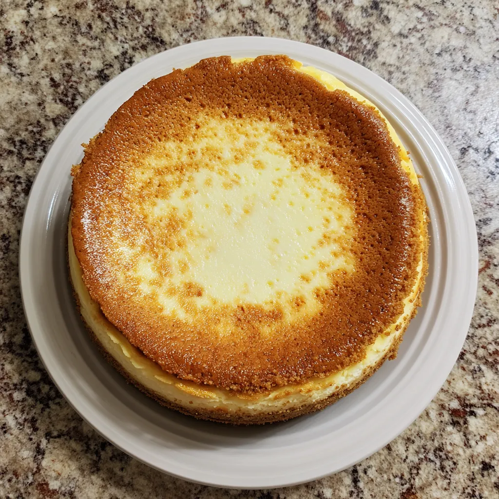 A slice of classic New York cheesecake.