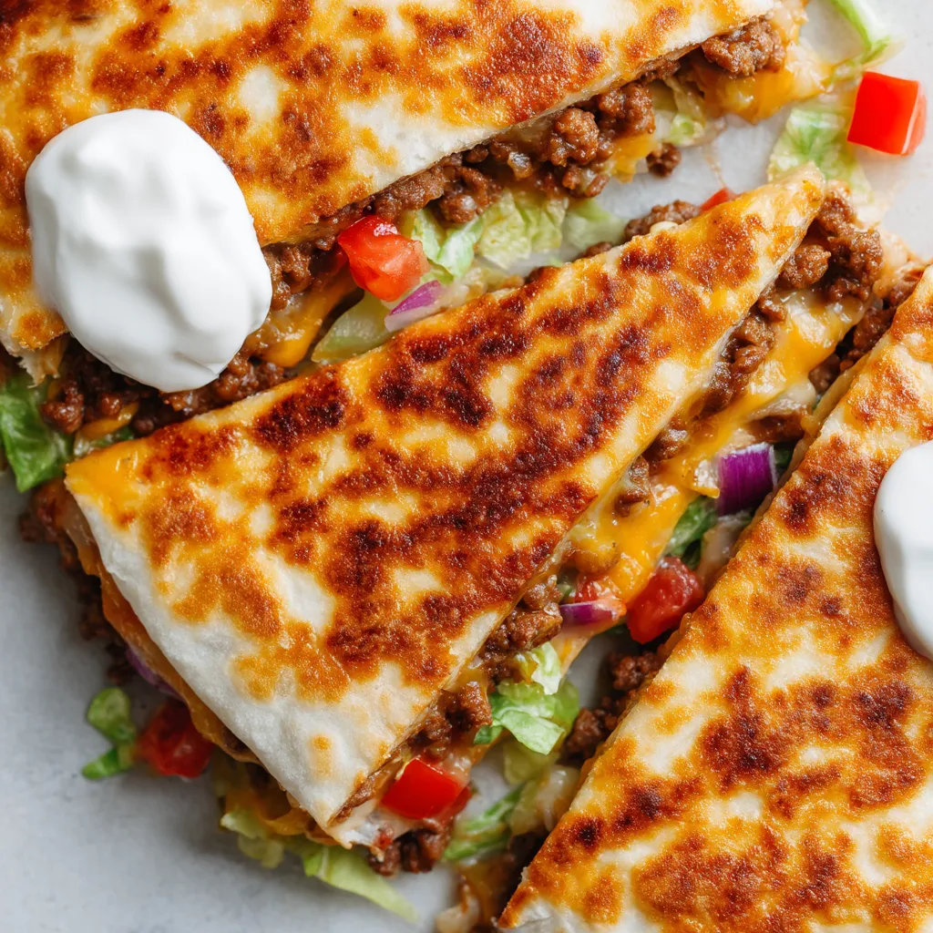 A slice of a crunch wrap casserole.