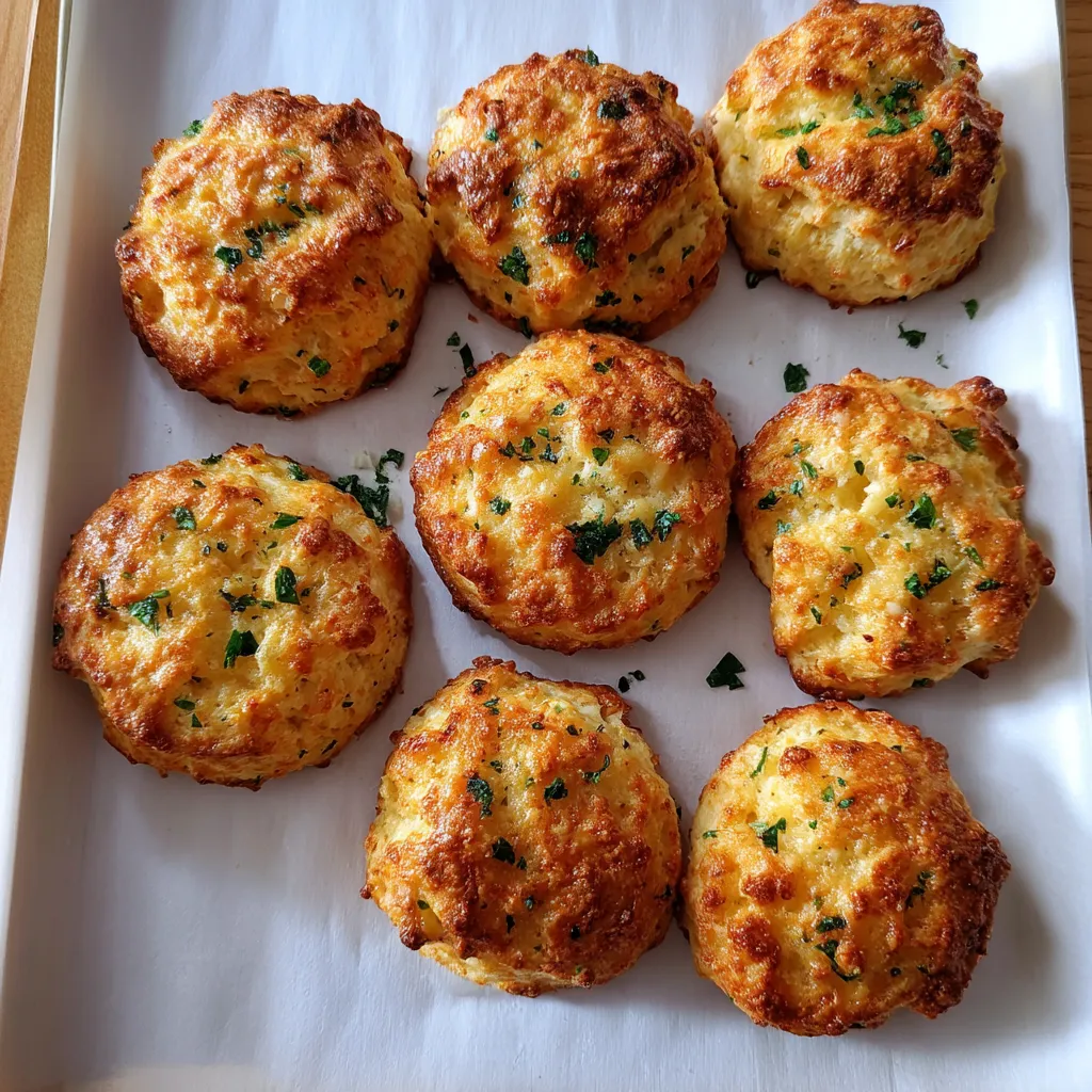 A tray of honey garlic parmesan biscuits.