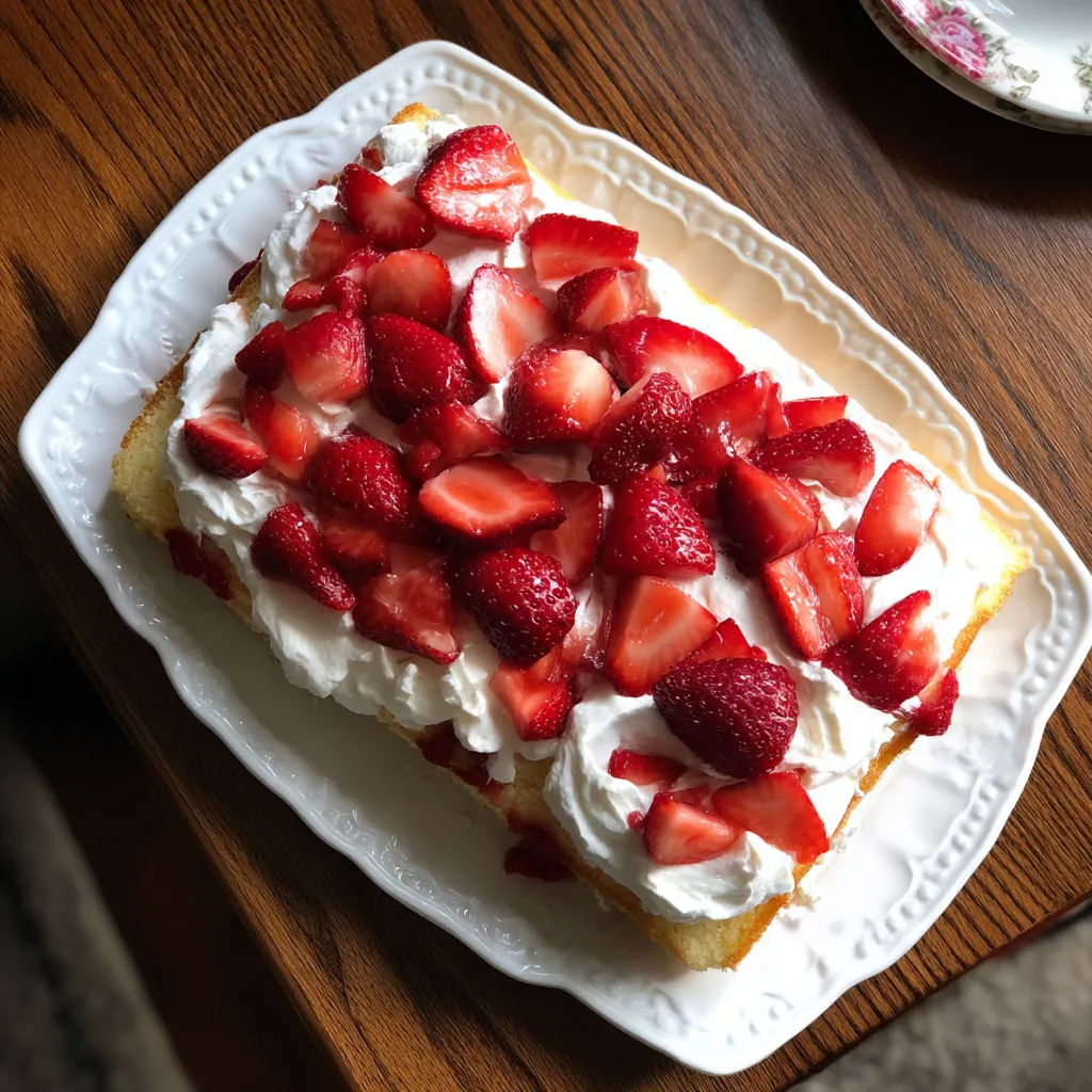 A white plate with a strawberry shortcake on it.