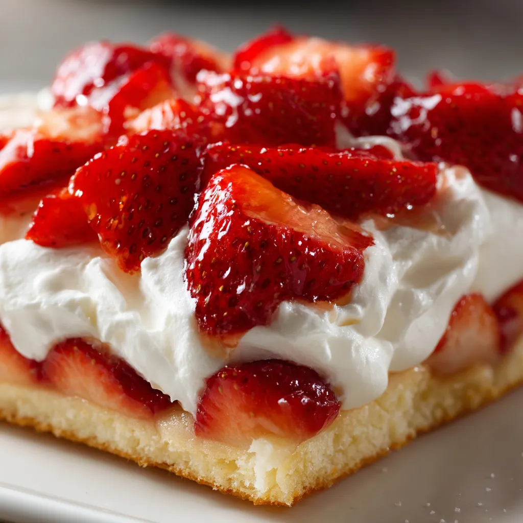 A slice of strawberry shortcake.