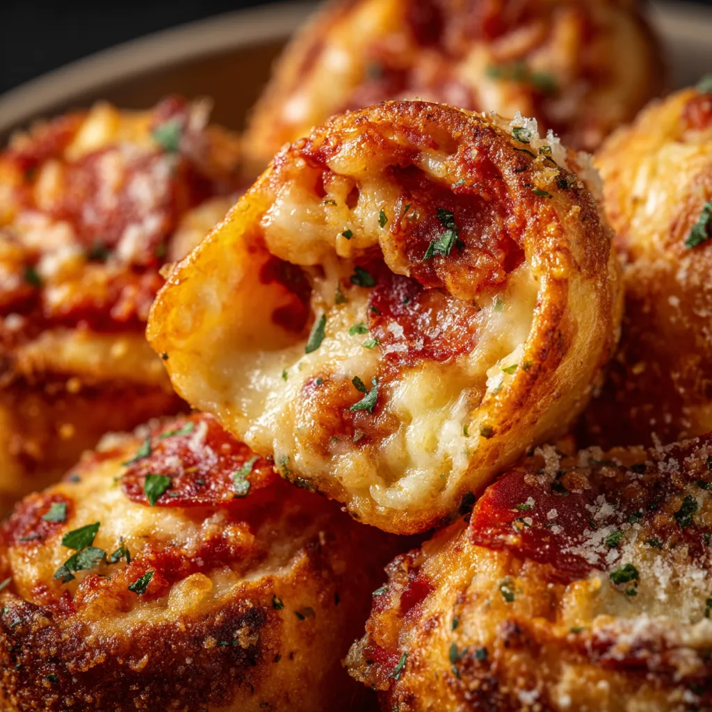 Air fryer pizza rolls.
