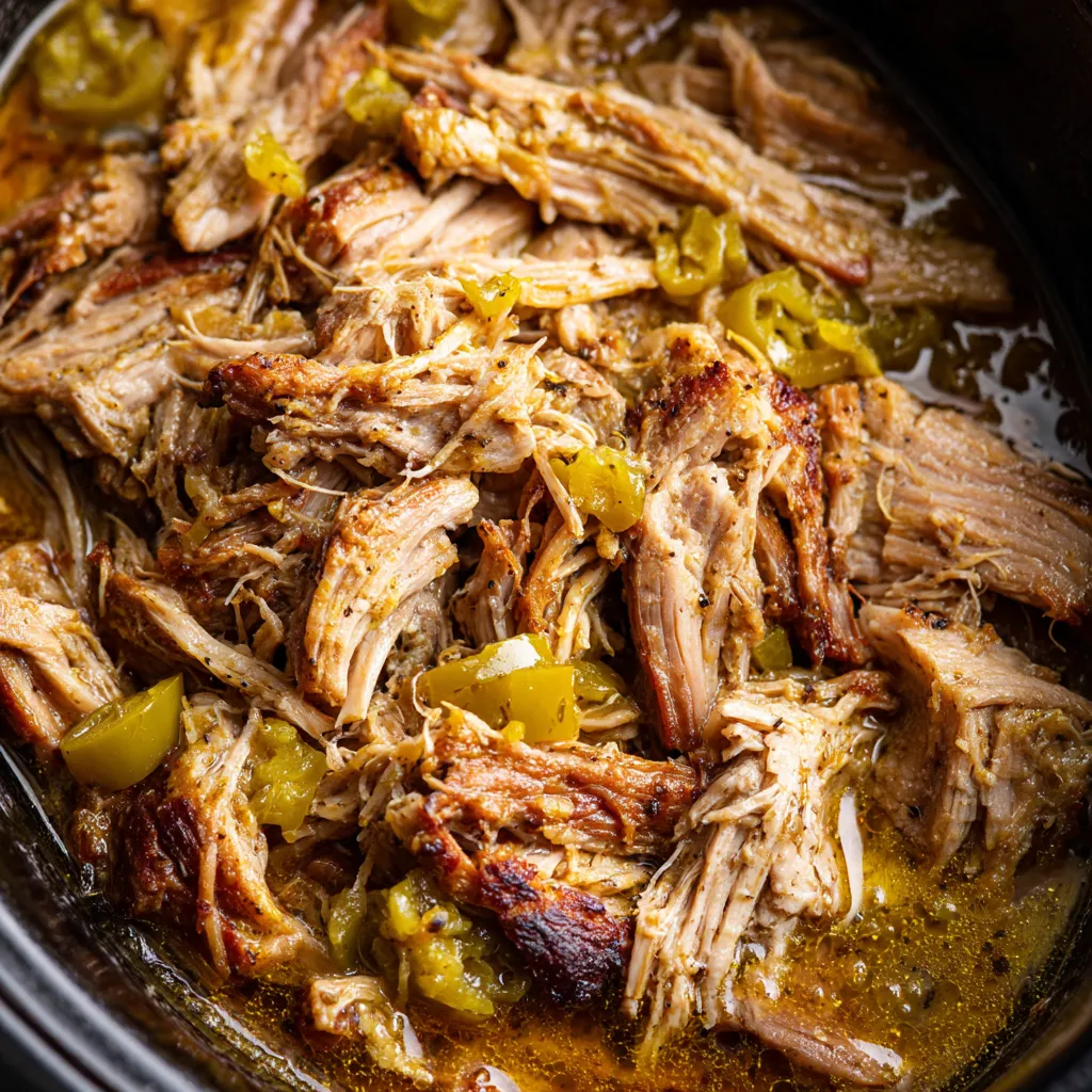 A slow cooker Mississippi pork roast.
