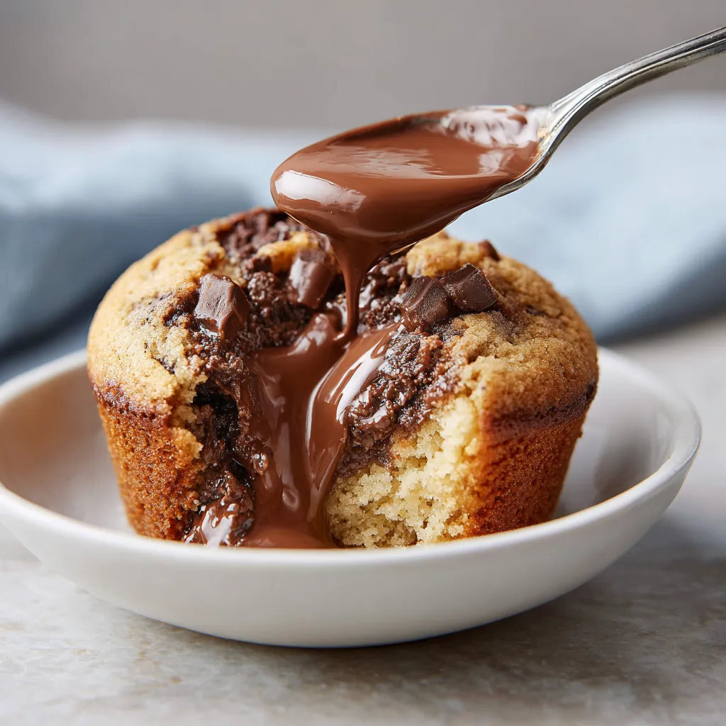 A chocolate covered cookie with chocolate drizzled on top.
