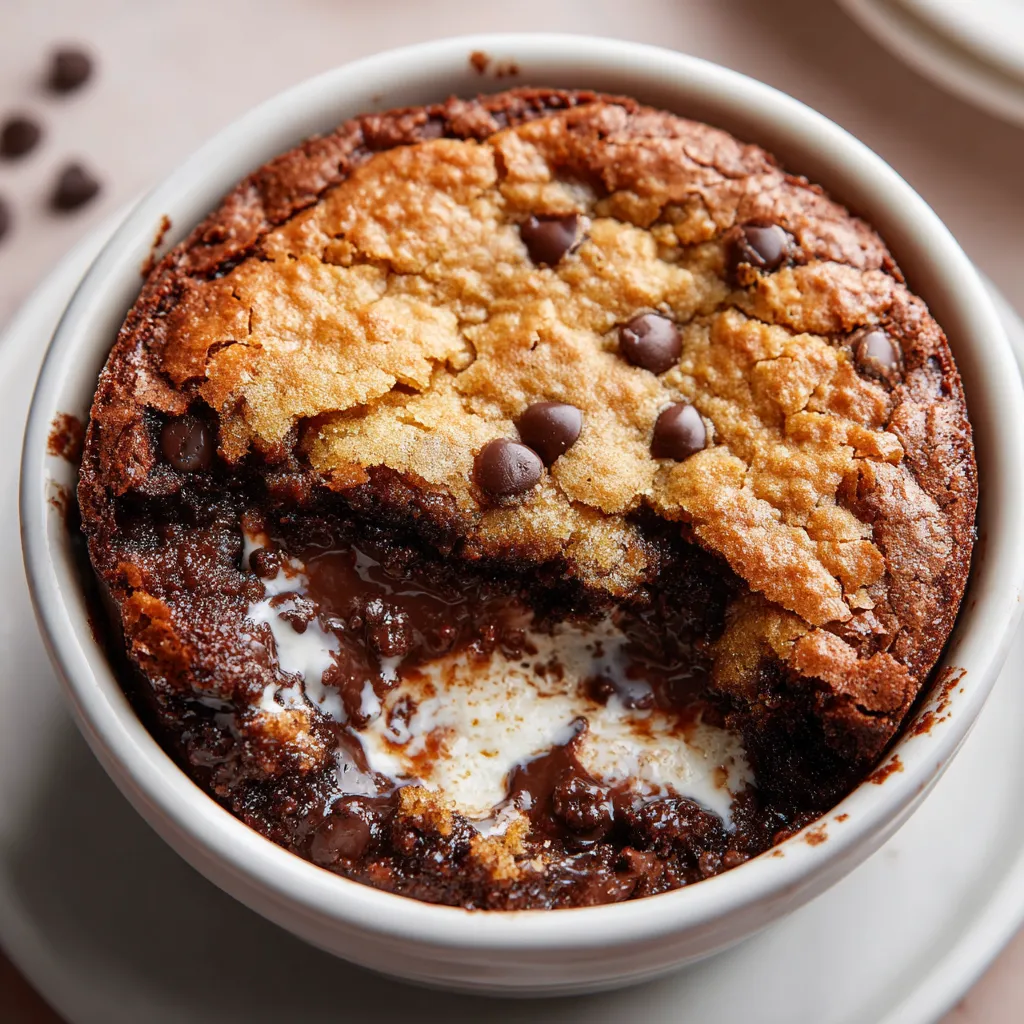 A close up of a bowl of triple chocolate brookie bombs.
