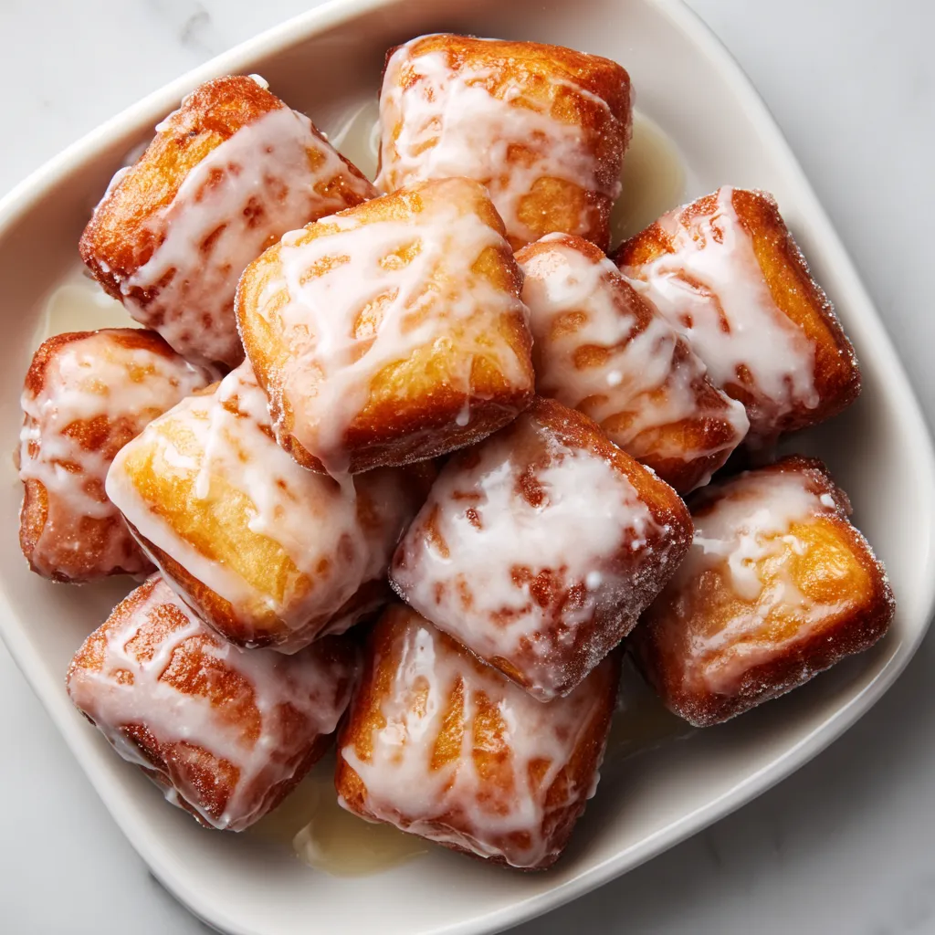 A plate of glazed buttermilk beignets.