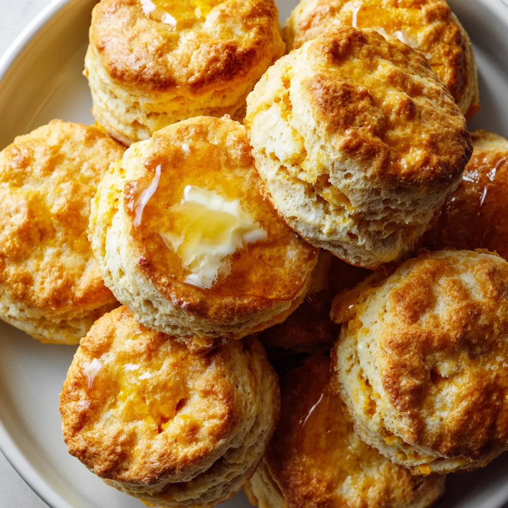 A plate of sweet potato biscuits.