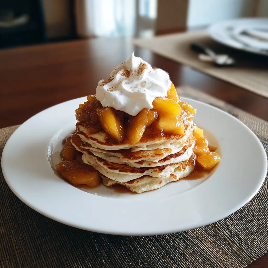 Peach Cobbler Pancakes.