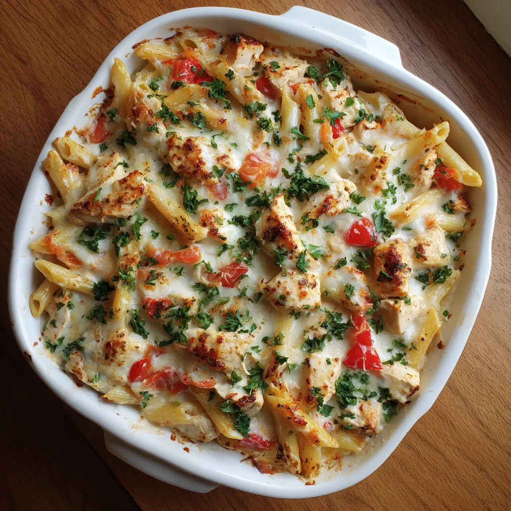 A white bowl filled with a creamy pasta dish.