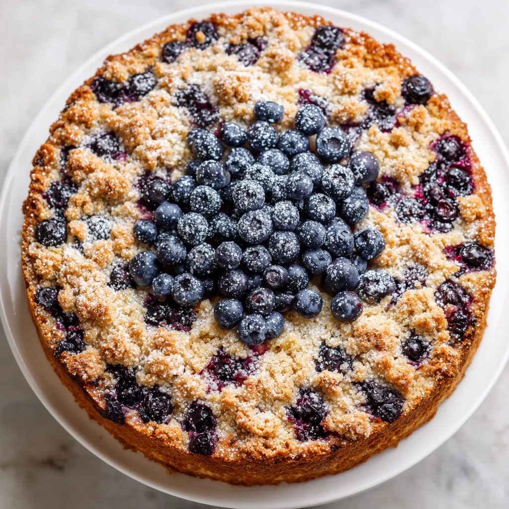 A slice of German Blueberry Cake.