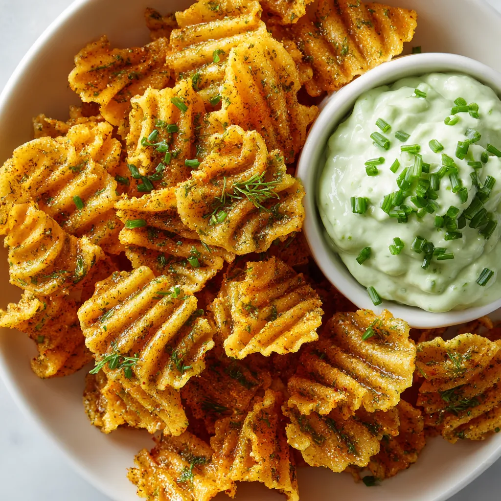 A bowl of food with a green dip.