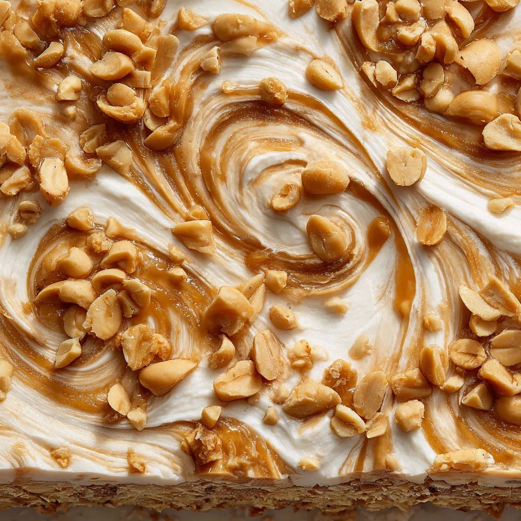 A close up of a peanut butter frozen yogurt bar.
