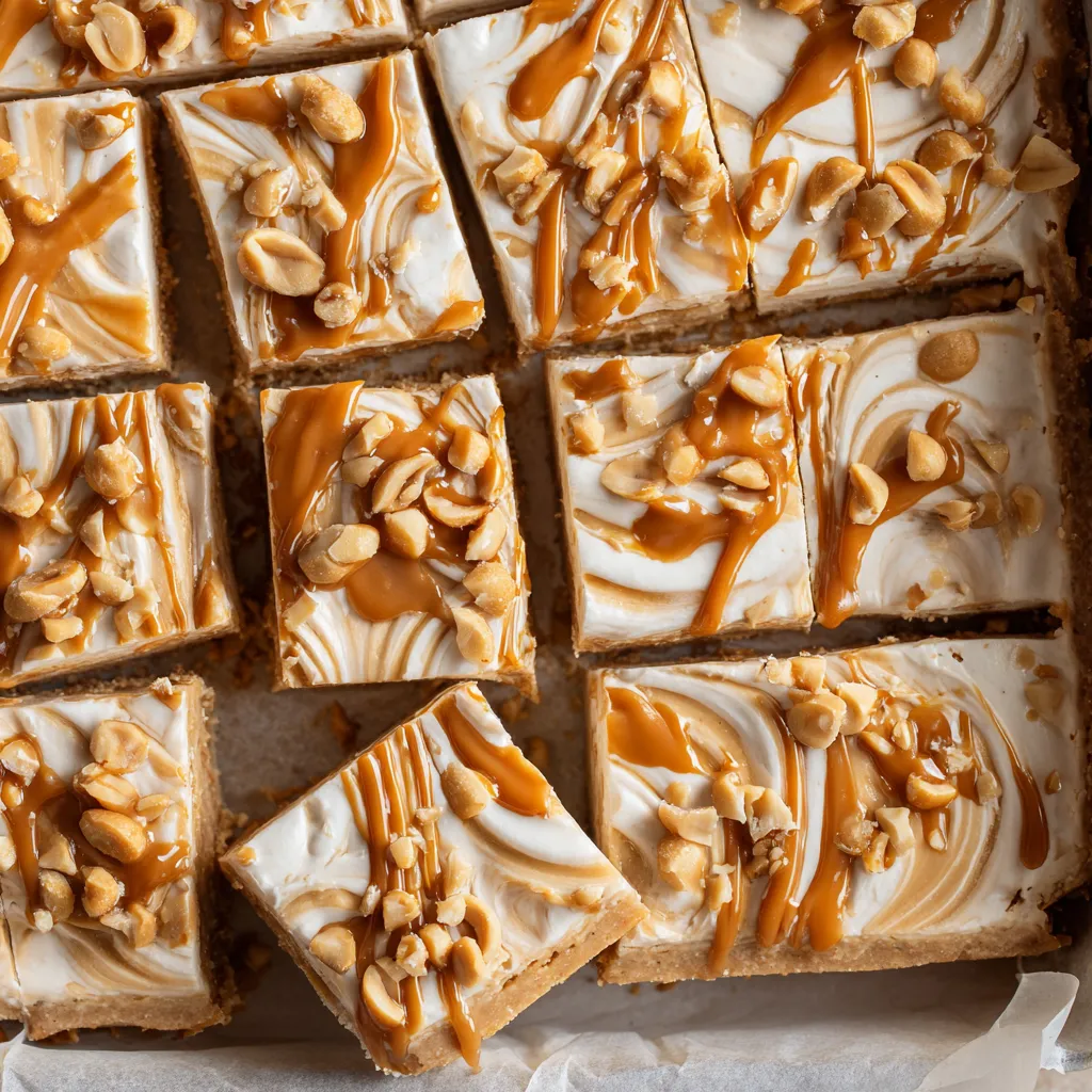 A close up of a peanut butter frozen yogurt bar.