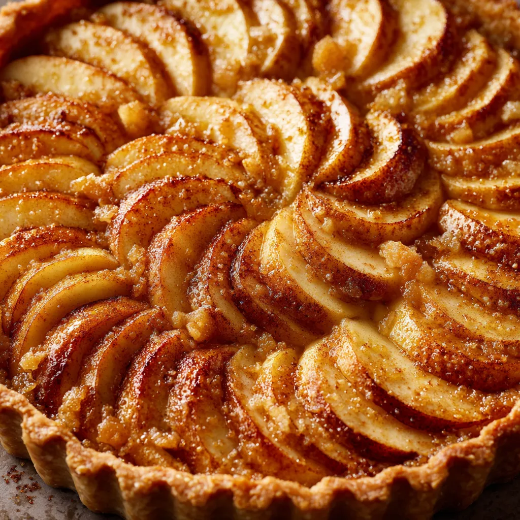 A delicious looking apple tart.