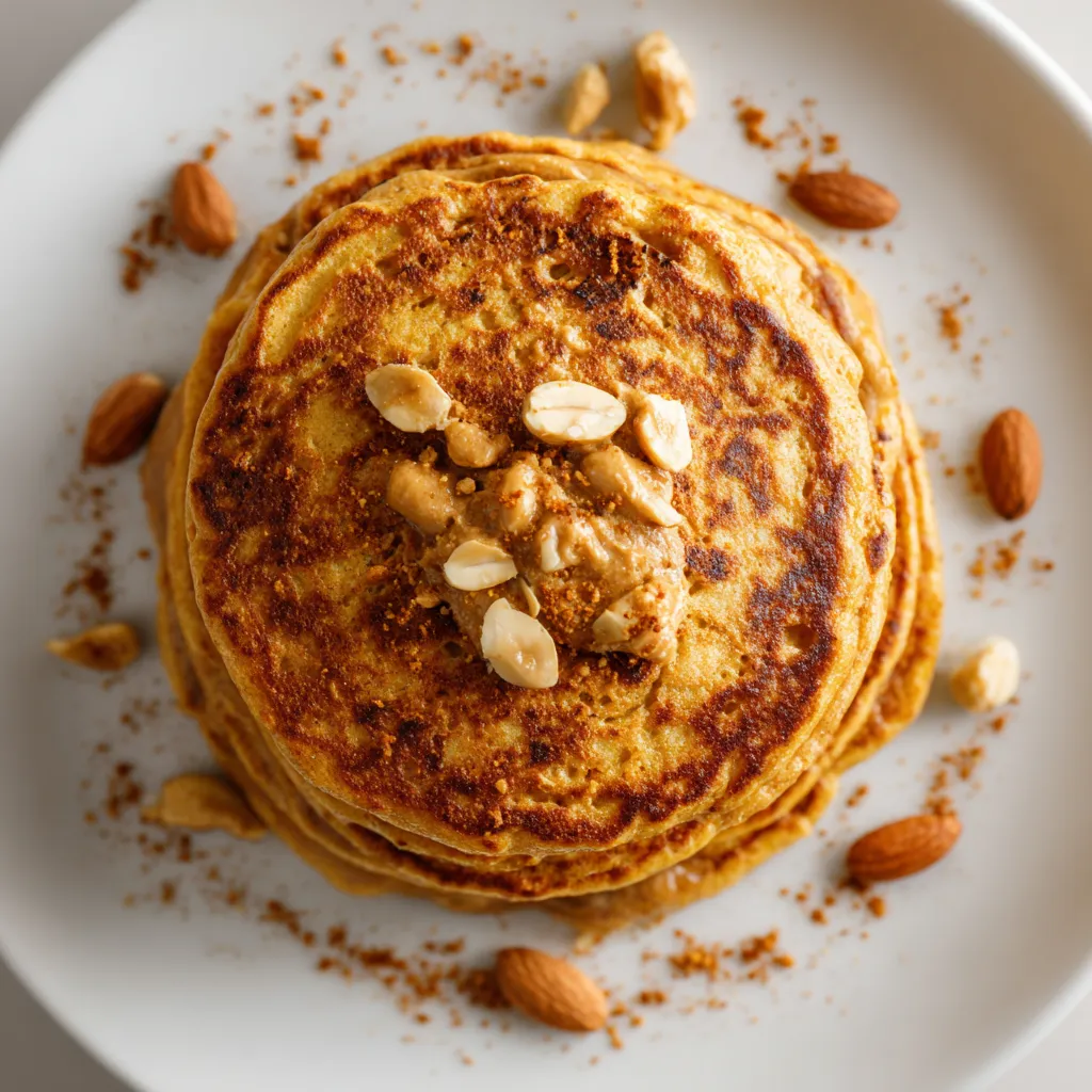 Pumpkin spice peanut butter pancakes.