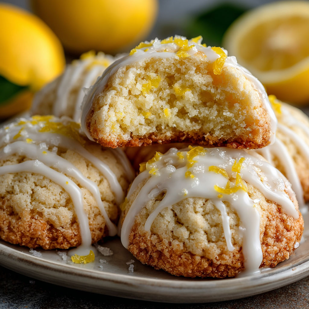 A plate of Zesty Lemon Meltaway Cookies.