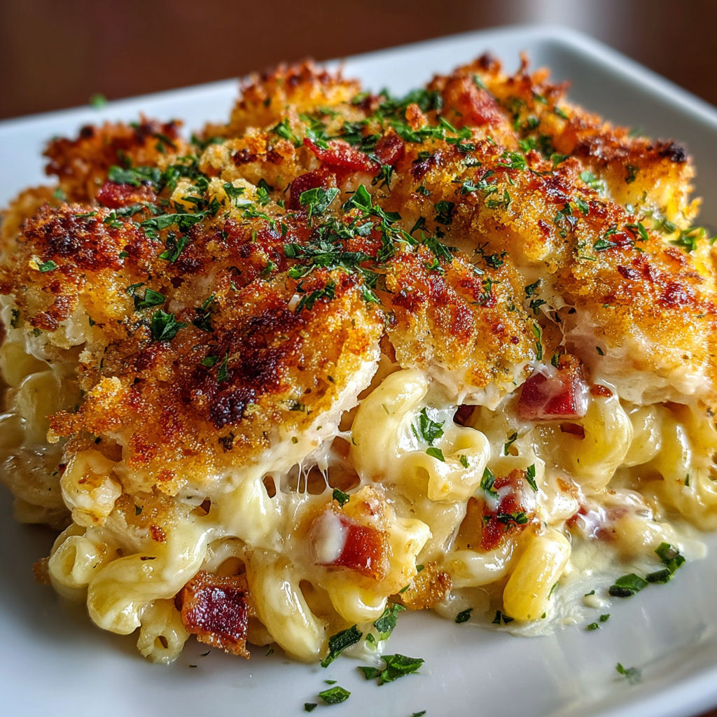 A plate of food with chicken and pasta.