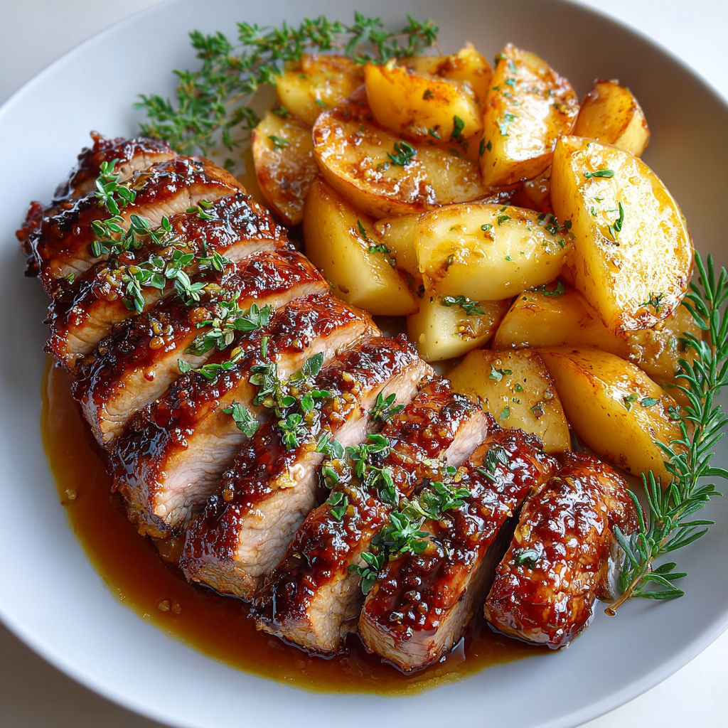 A plate of meat and potatoes.