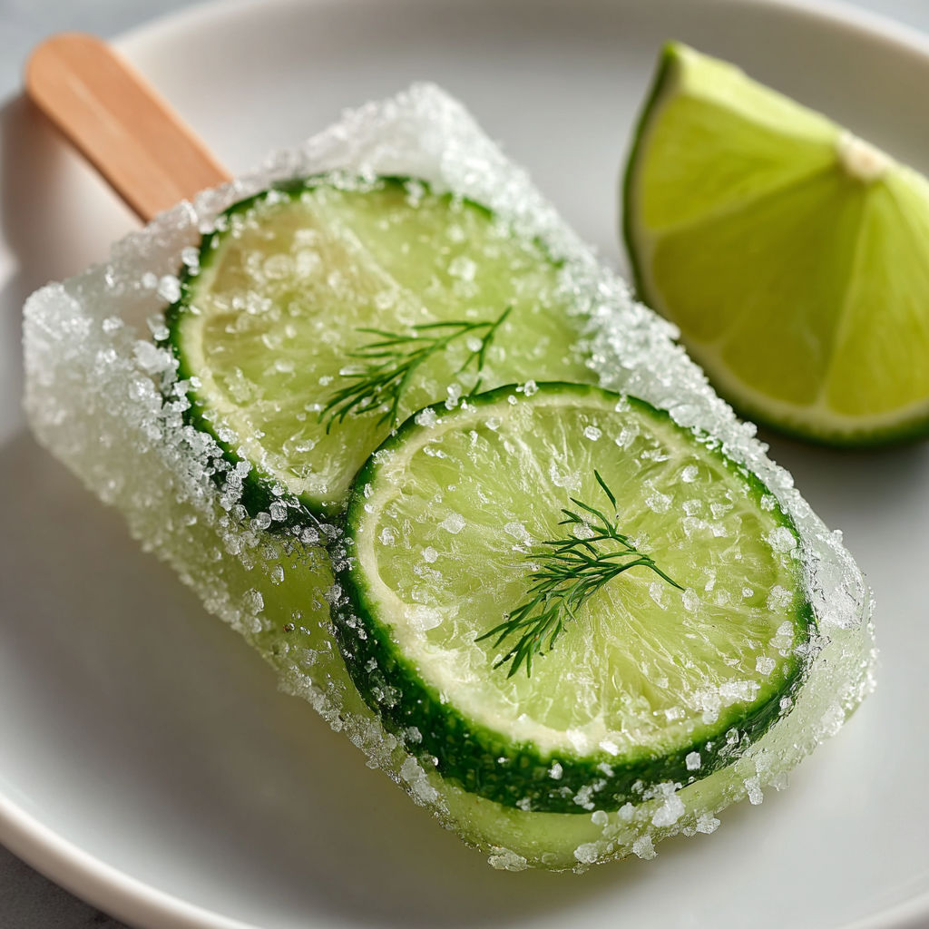 A white plate with a lime wedge and a lime popsicle.