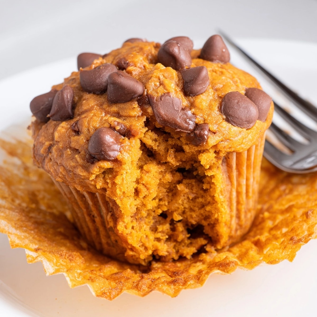 Golden Butterscotch Pumpkin Chocolate Chip Muffins, fresh baked and fragrant, cooling on a rack.