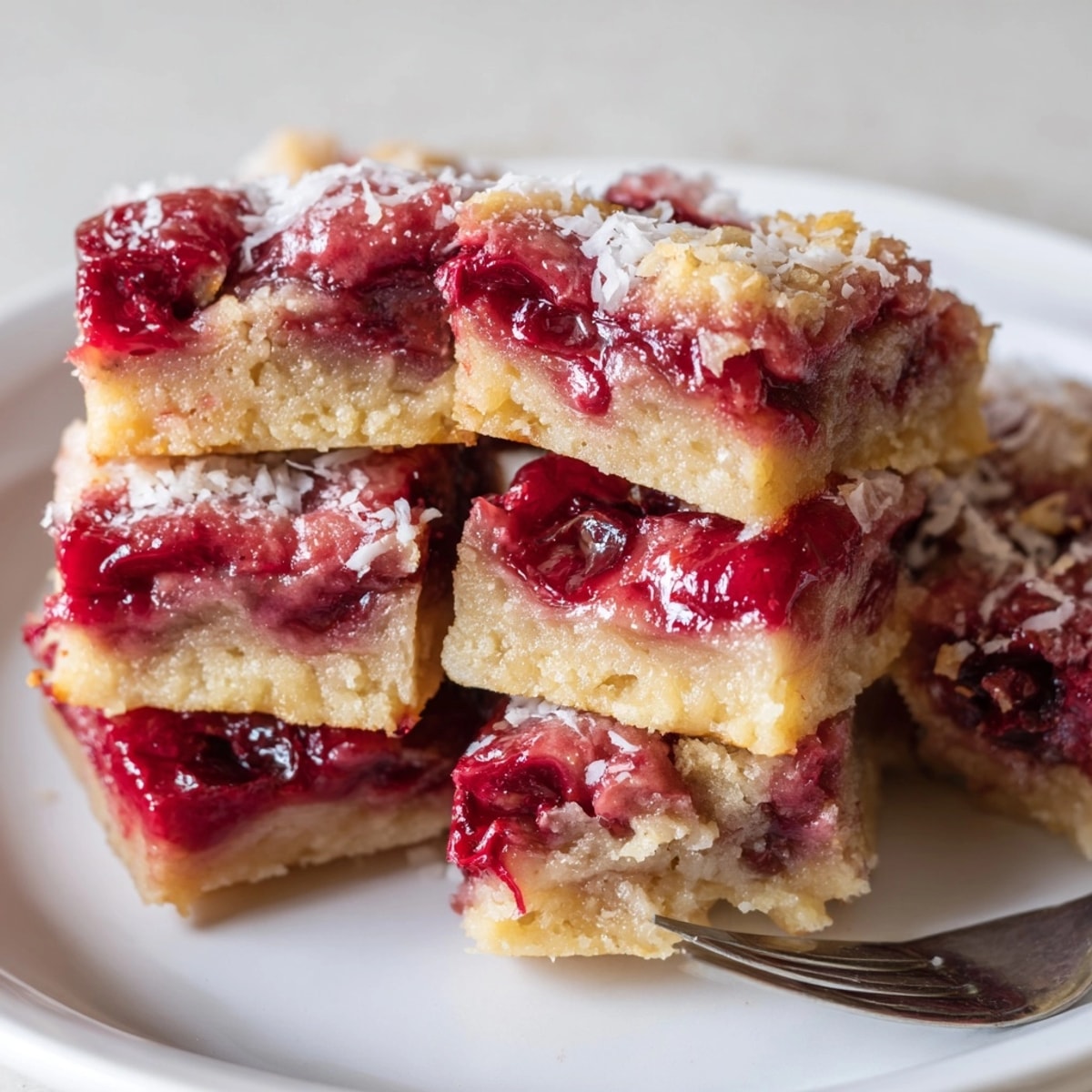 Golden-brown Thanksgiving Cranberry Mochi Squares cooling; a chewy, colorful dessert for serving.