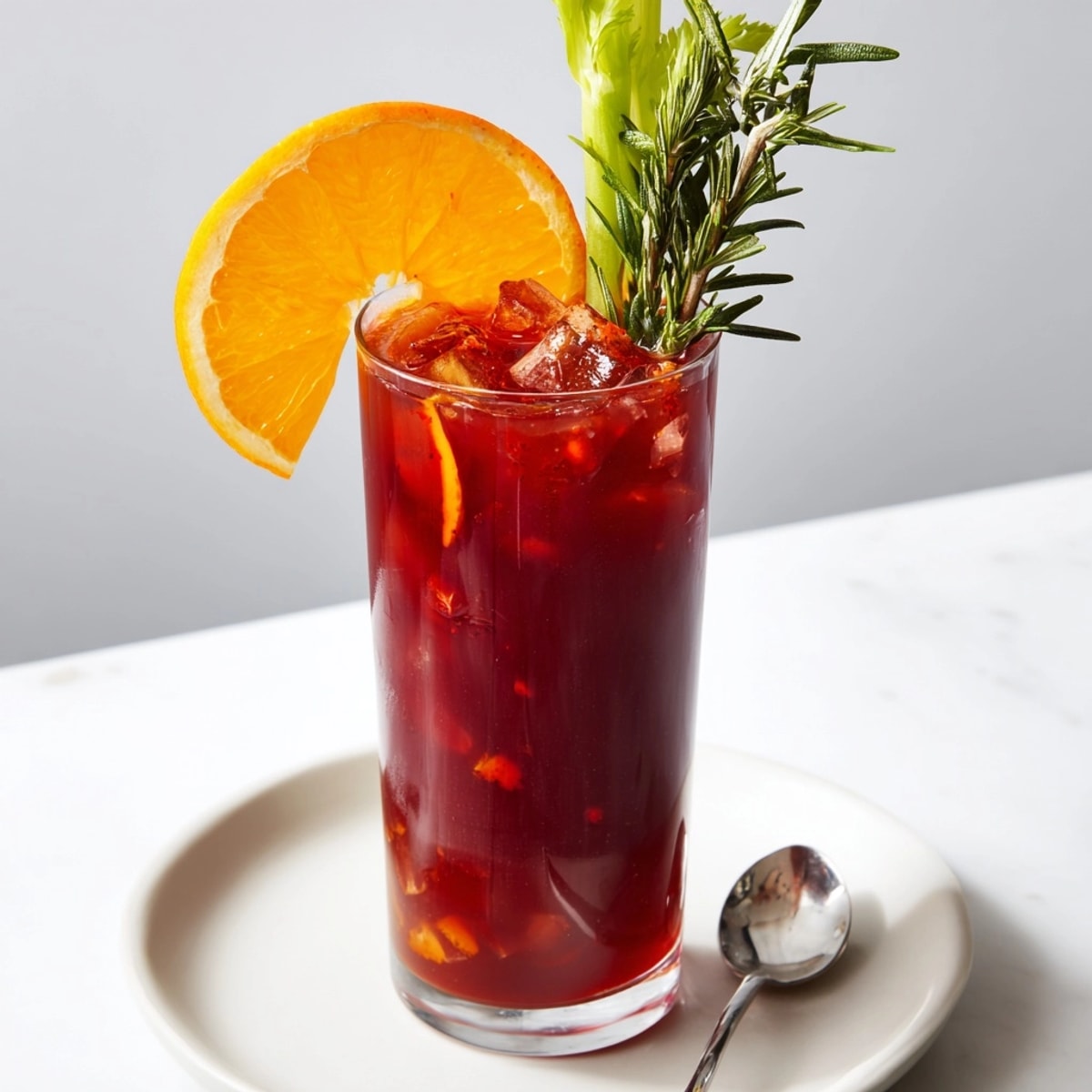 Vibrant Spicy Fall Mocktail: Tart cranberry blends with smoky paprika and chipotle pepper.