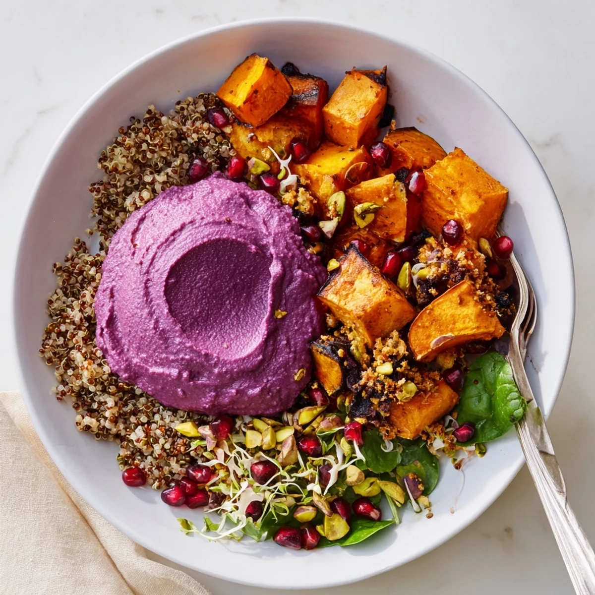 Nutrient-rich spiced winter bowls featuring vibrant seasonal vegetables and fresh greens.