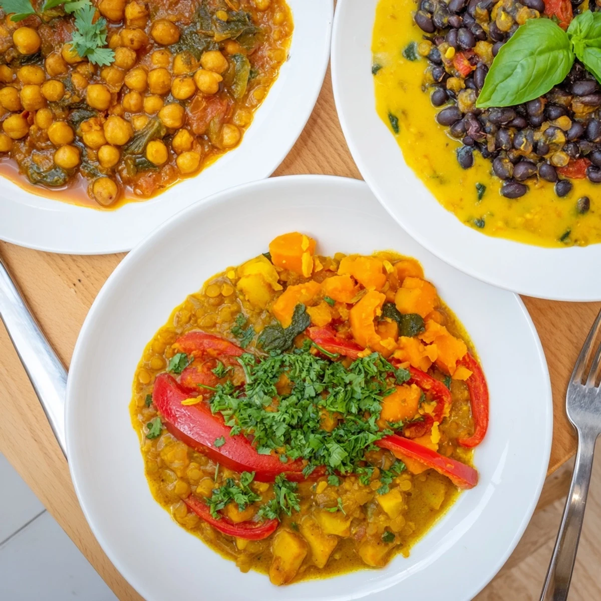 Vibrant Single-Pan Global Curries showcasing colorful vegetables and herbs, perfect for weeknight meals.