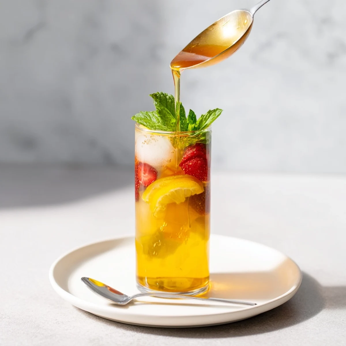 Refreshing kombucha-style home-brew mocktails with colorful fruit and herb infusions.  