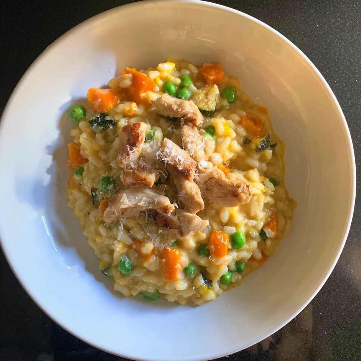 Creamy Japanese Curry Risotto with roasted turkey, a comforting main dish perfect for dinner tonight.
