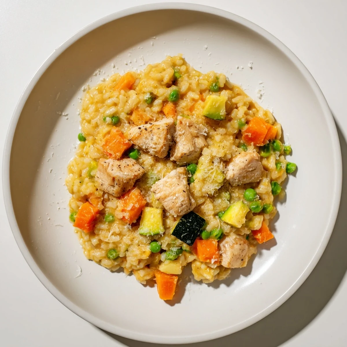 Savor the rich aroma of Japanese Curry Risotto, featuring tender turkey and creamy Arborio rice.