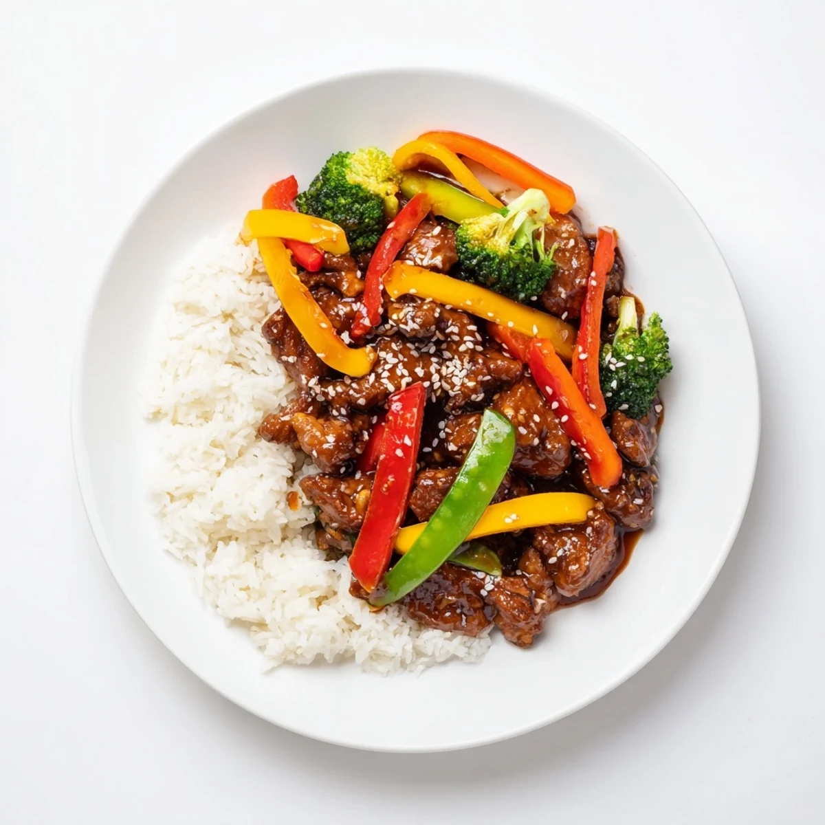 This homemade Chicken Stir-Fry with Vegetables and Rice features tender chicken and a flavorful stir-fry sauce.