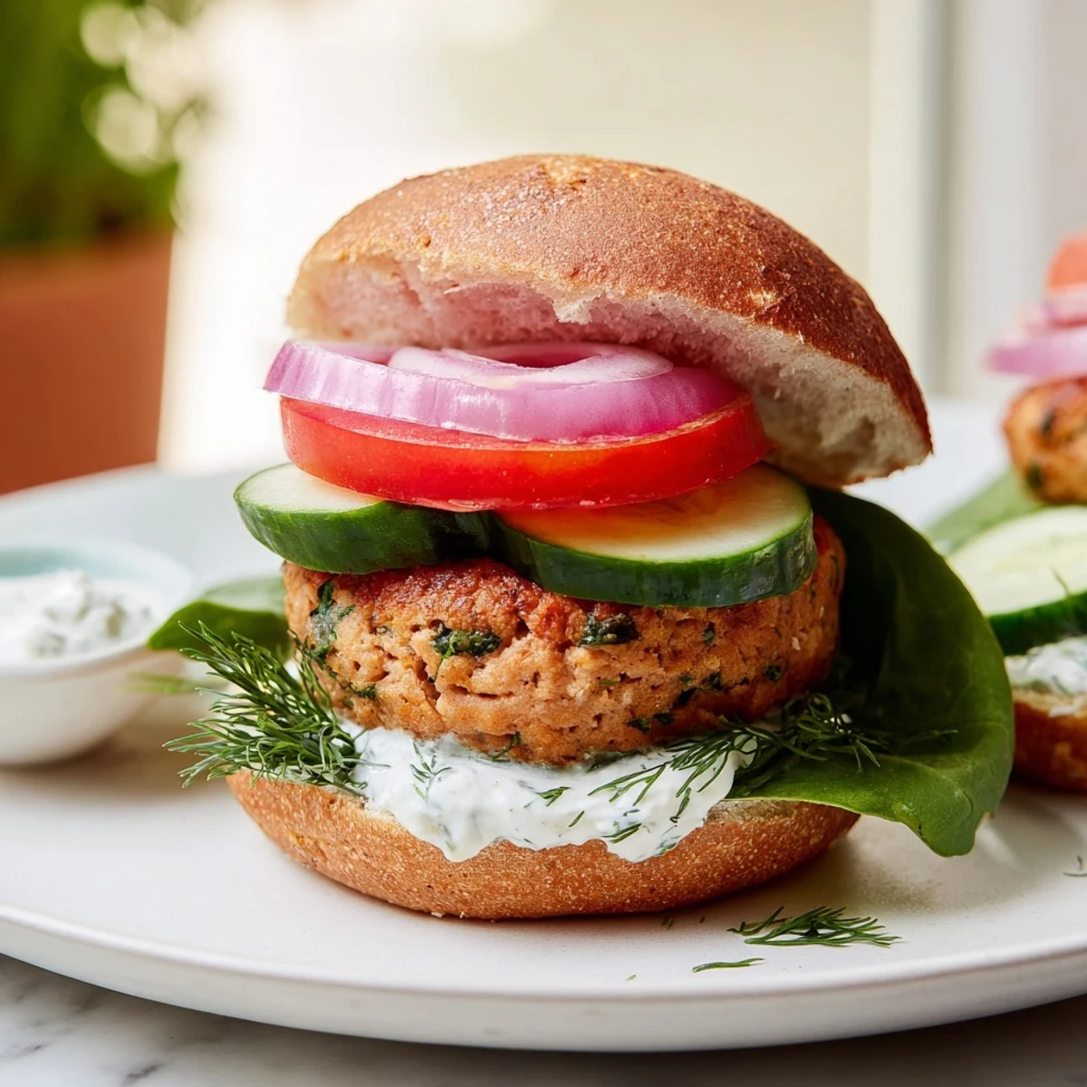 These homemade Healthy Baked Chicken Sliders showcase juicy patties nestled with colorful, crisp toppings, great for lunch.