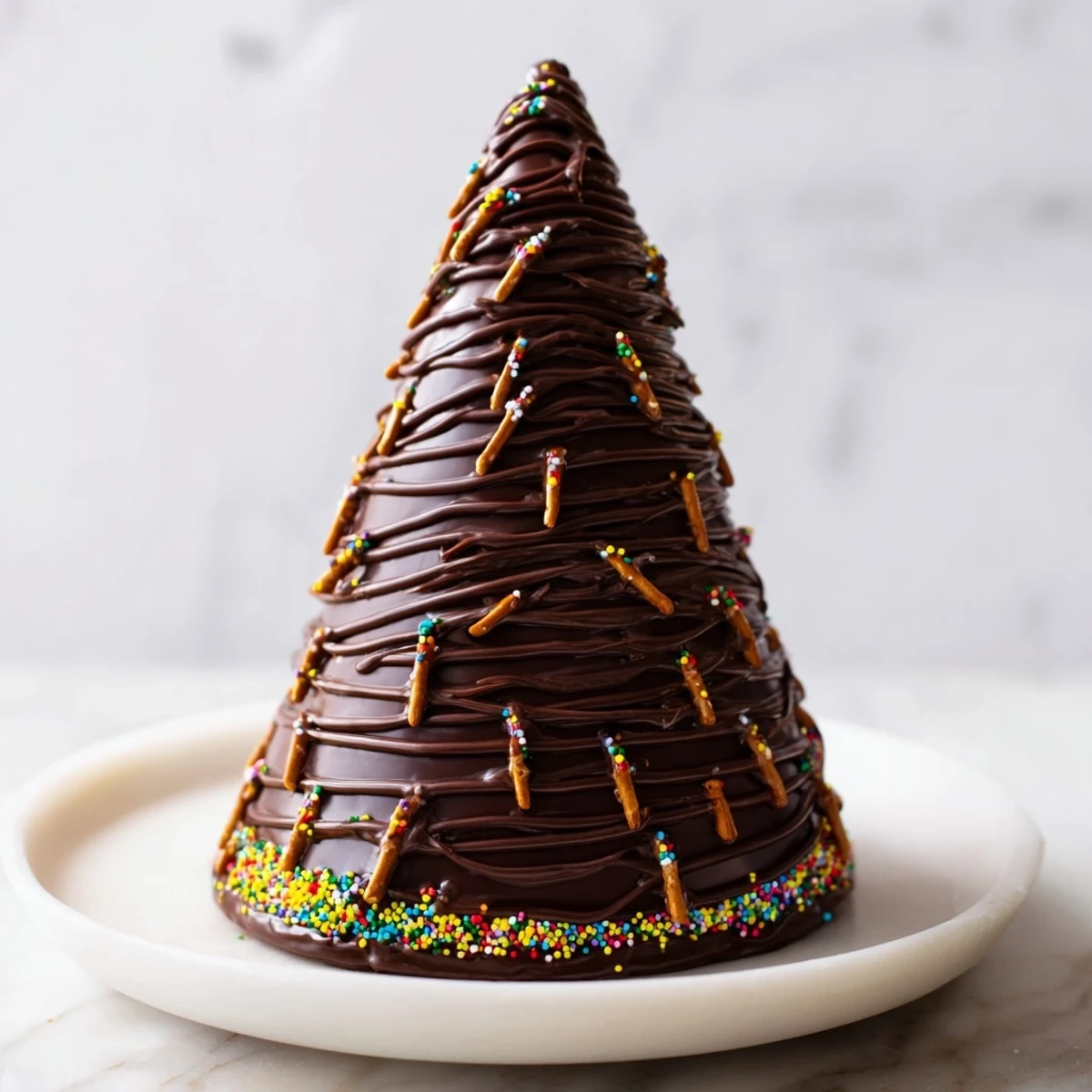 Festive Express Chocolate Christmas Trees, sprinkled with colorful accents, ready for holiday gifting.