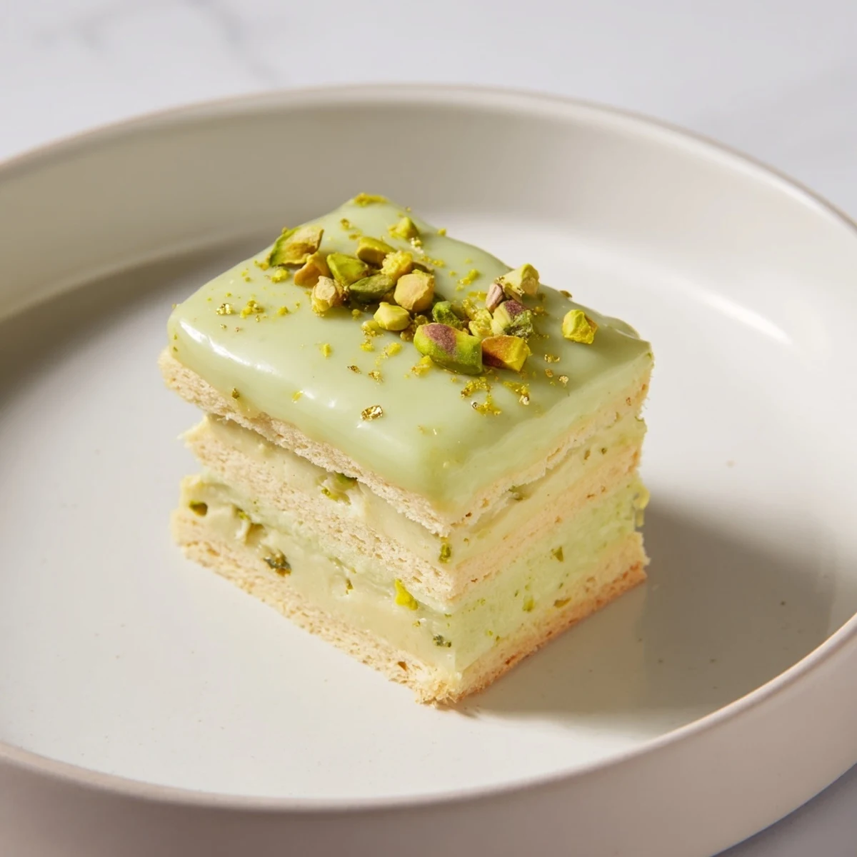 A close-up shot of elegant Grenouille Royale Petits Fours, perfect for an afternoon treat.