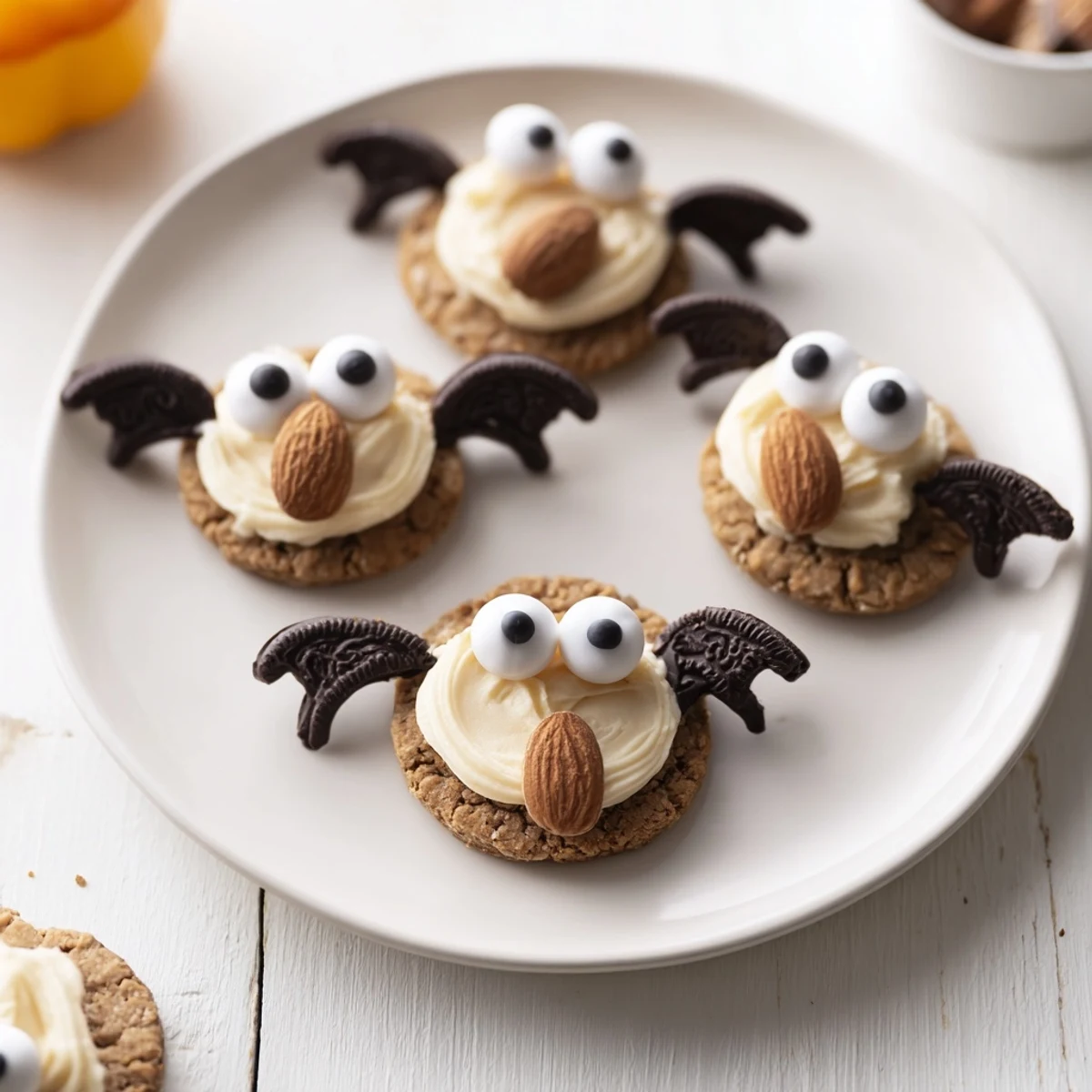 Flying Bat Halloween Snack Board with bat-shaped crackers, olives, and colorful veggies, ready to eat.