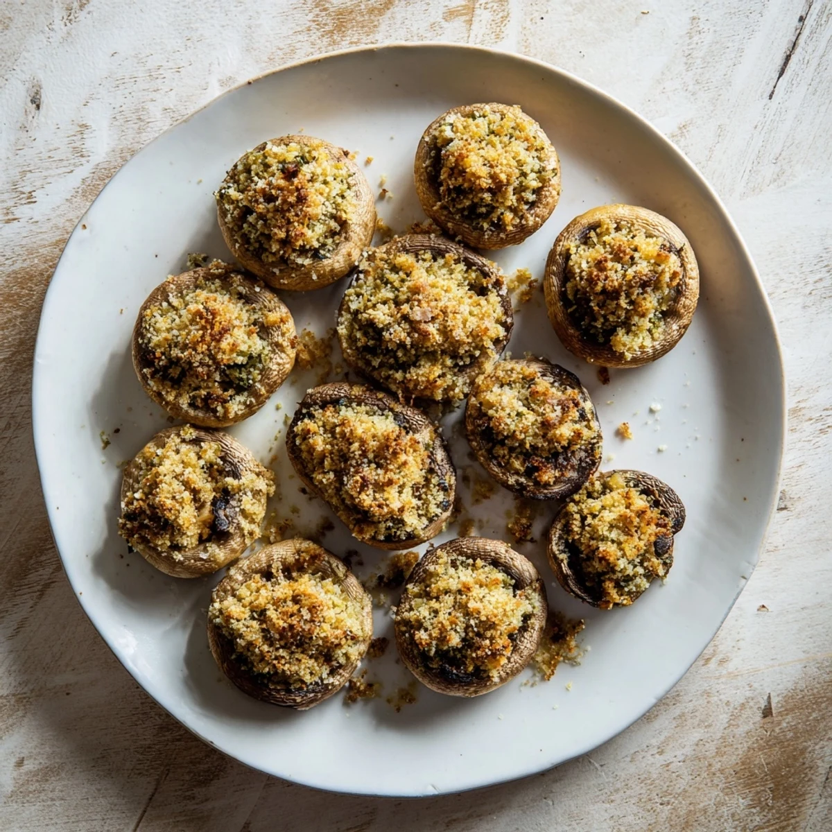 Tender, flavorful Ranch-Seasoned Crispy Mushrooms: showing those oven-baked mushrooms, perfect snack alternative.
