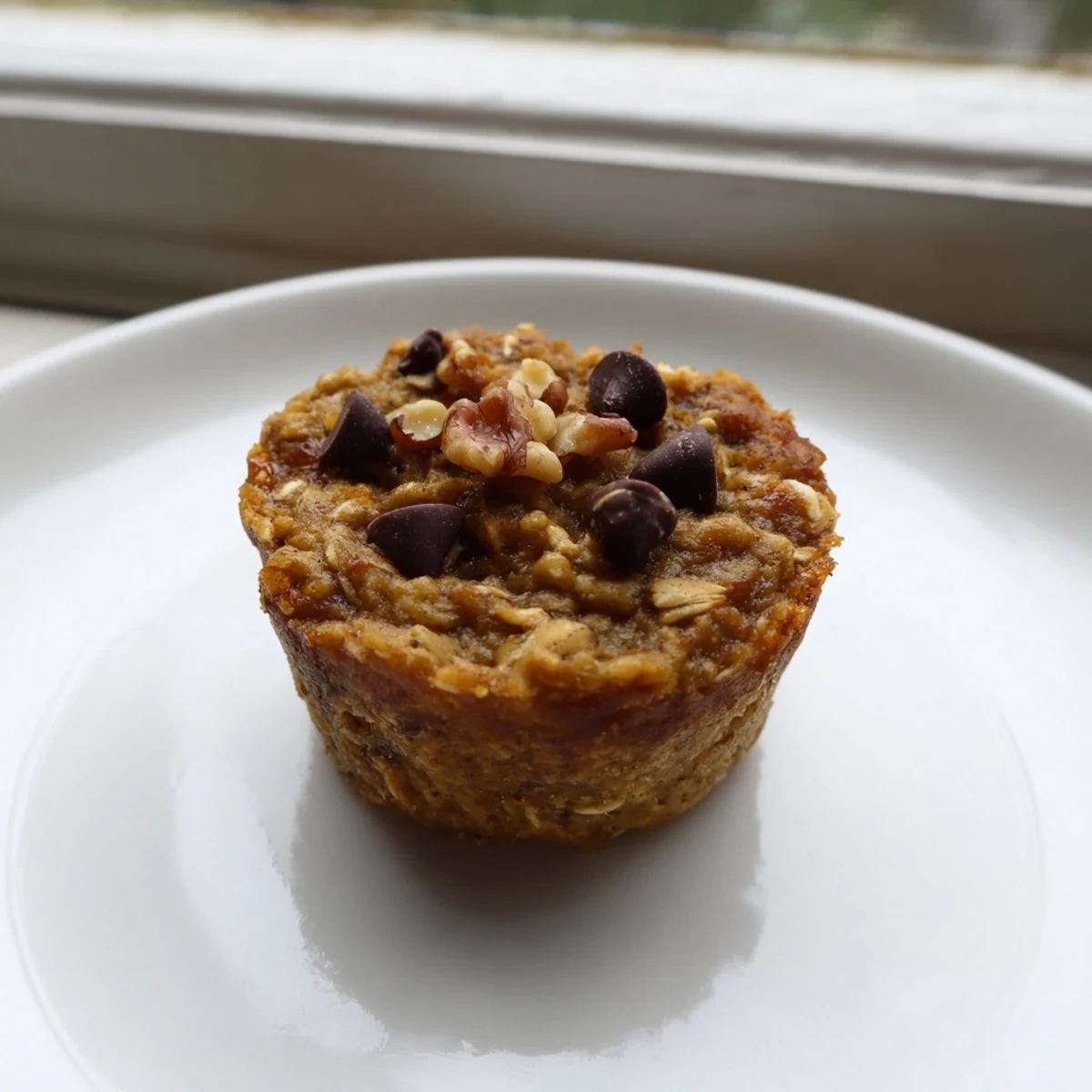 Warm, comforting Baked Oatmeal Cups fresh from the oven, offering a delightful chewy texture and flavor.