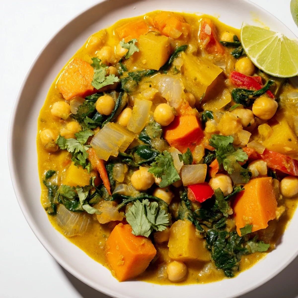 Vibrant image of Chickpea Curry: a richly spiced, one-pot meal bursting with flavor and color.