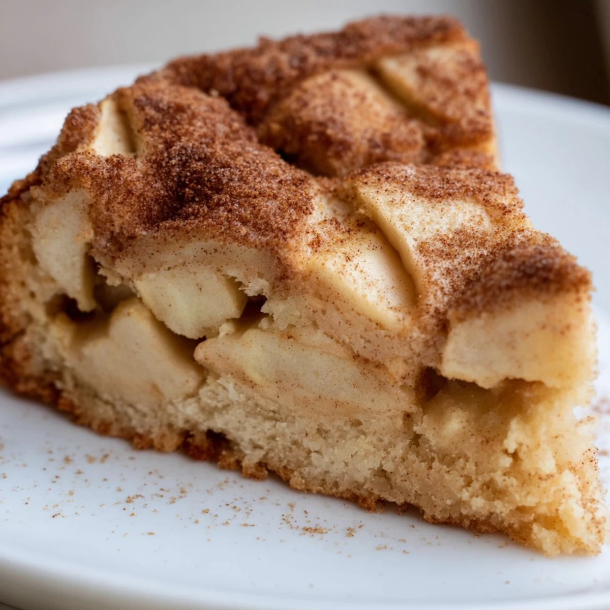 Cozy Dutch-inspired baked apple cake with a golden crust, perfect for a comforting brunch with coffee or tea.