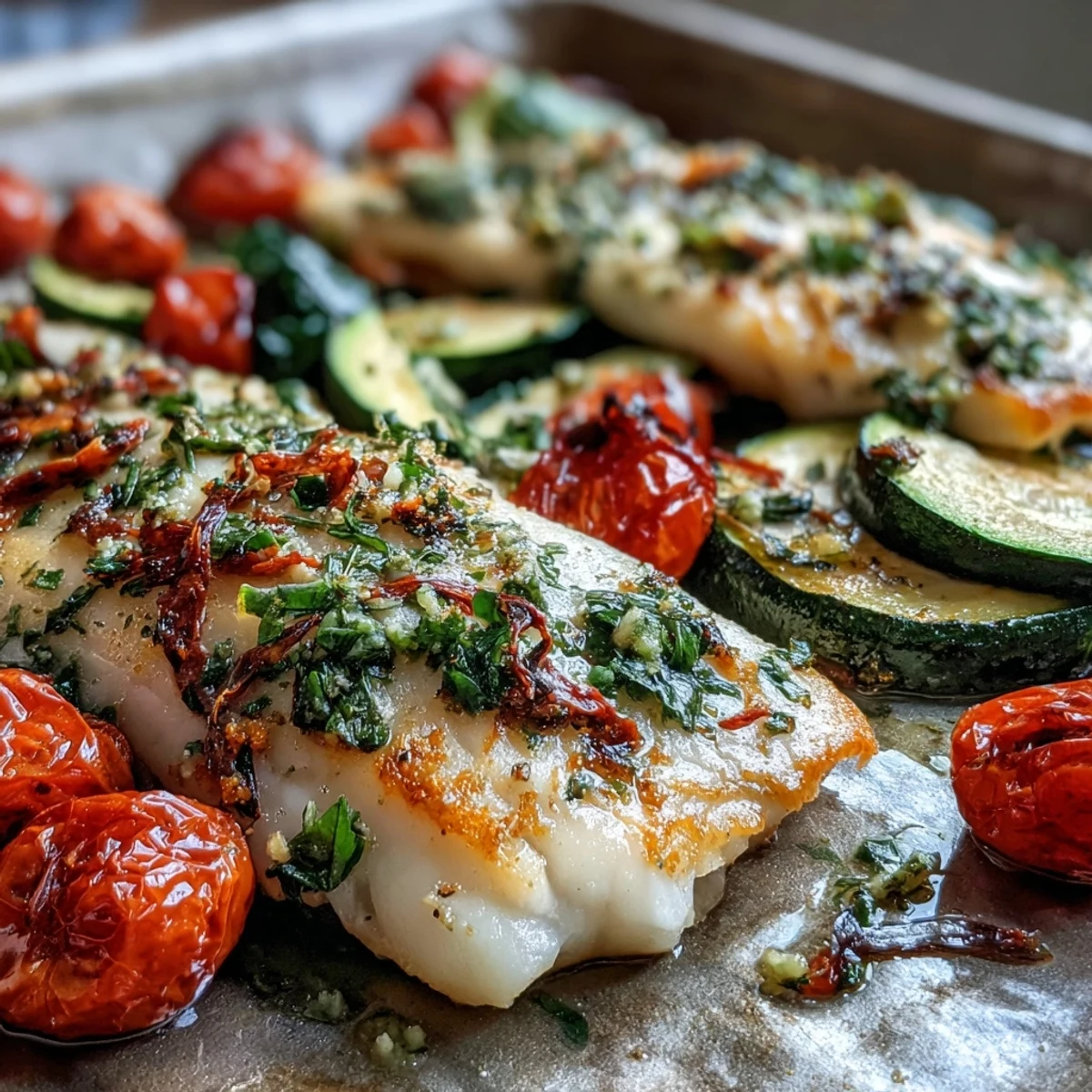 Garlic Herb Tilapia with Vegetables