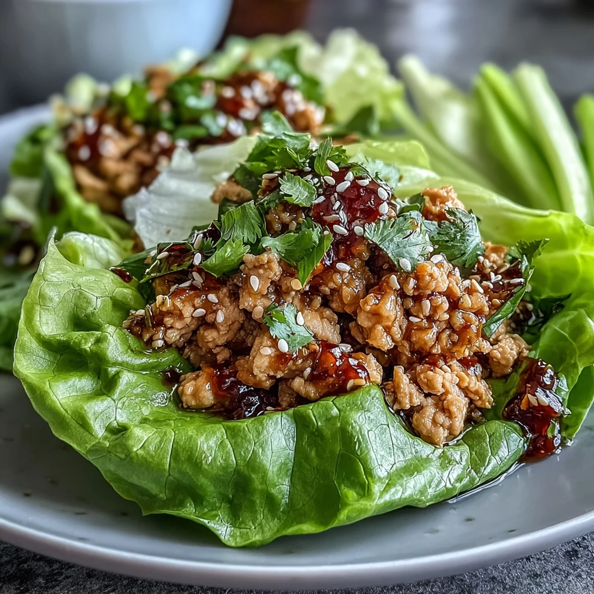 Healthy turkey lettuce wraps with crunchy veggie sticks, packed with protein and vibrant flavors for a guilt-free summer dish.