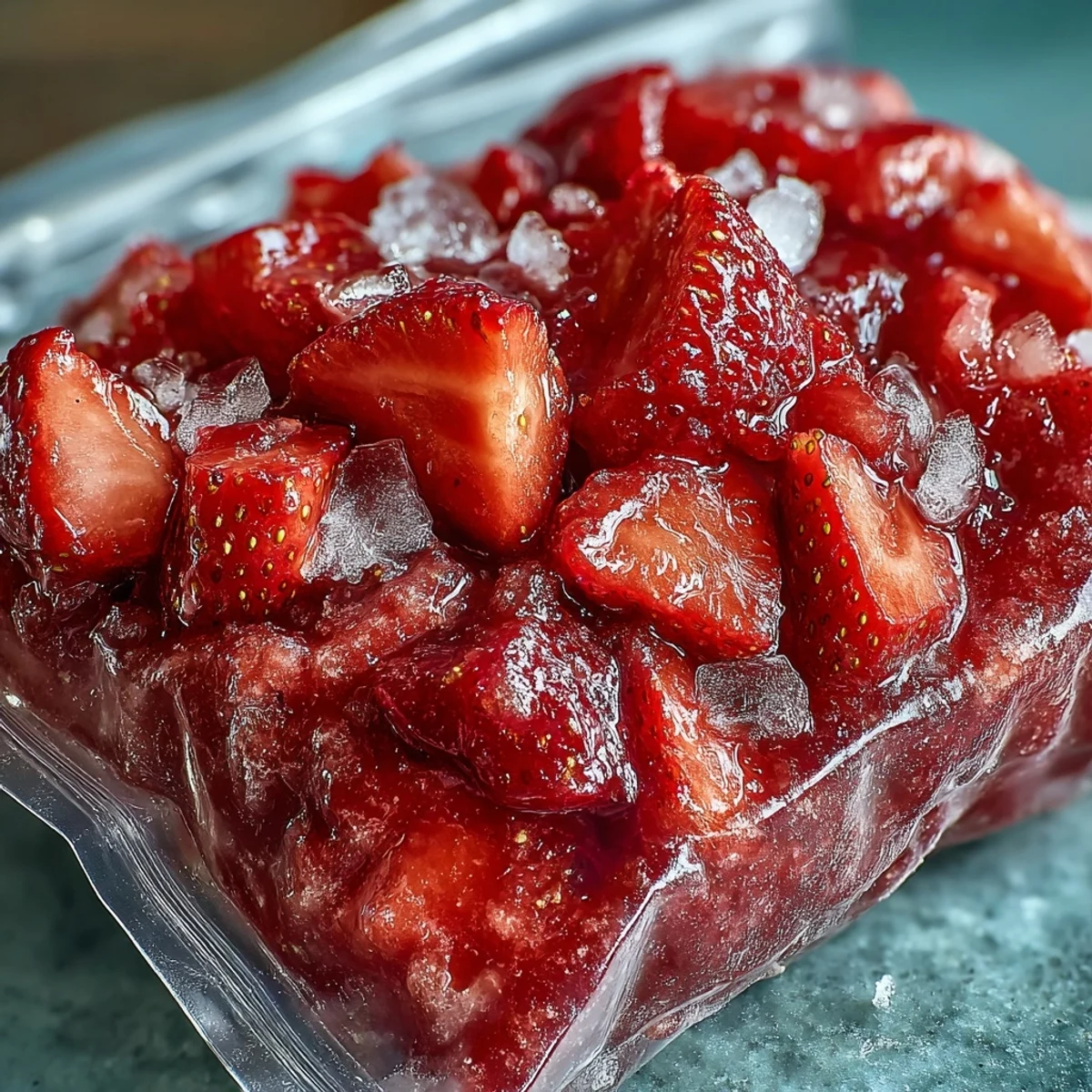 Refreshing strawberry pineapple daiquiri freezer pouches, blending ripe fruit, lime, and rum into icy, ready-to-enjoy cocktail treats.