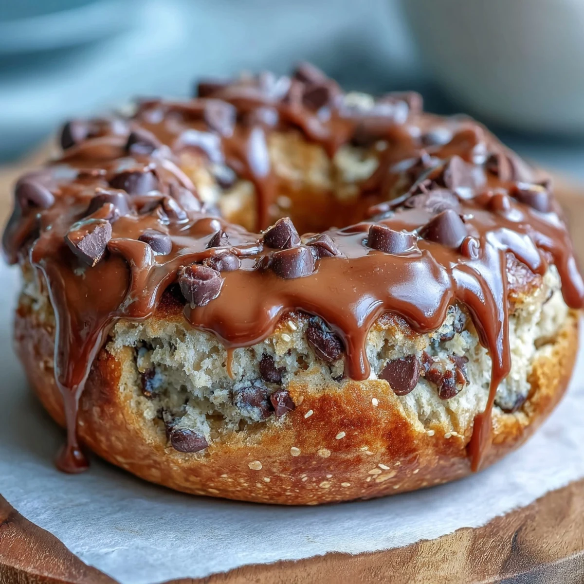 Chocolate Chip Protein Bagels
