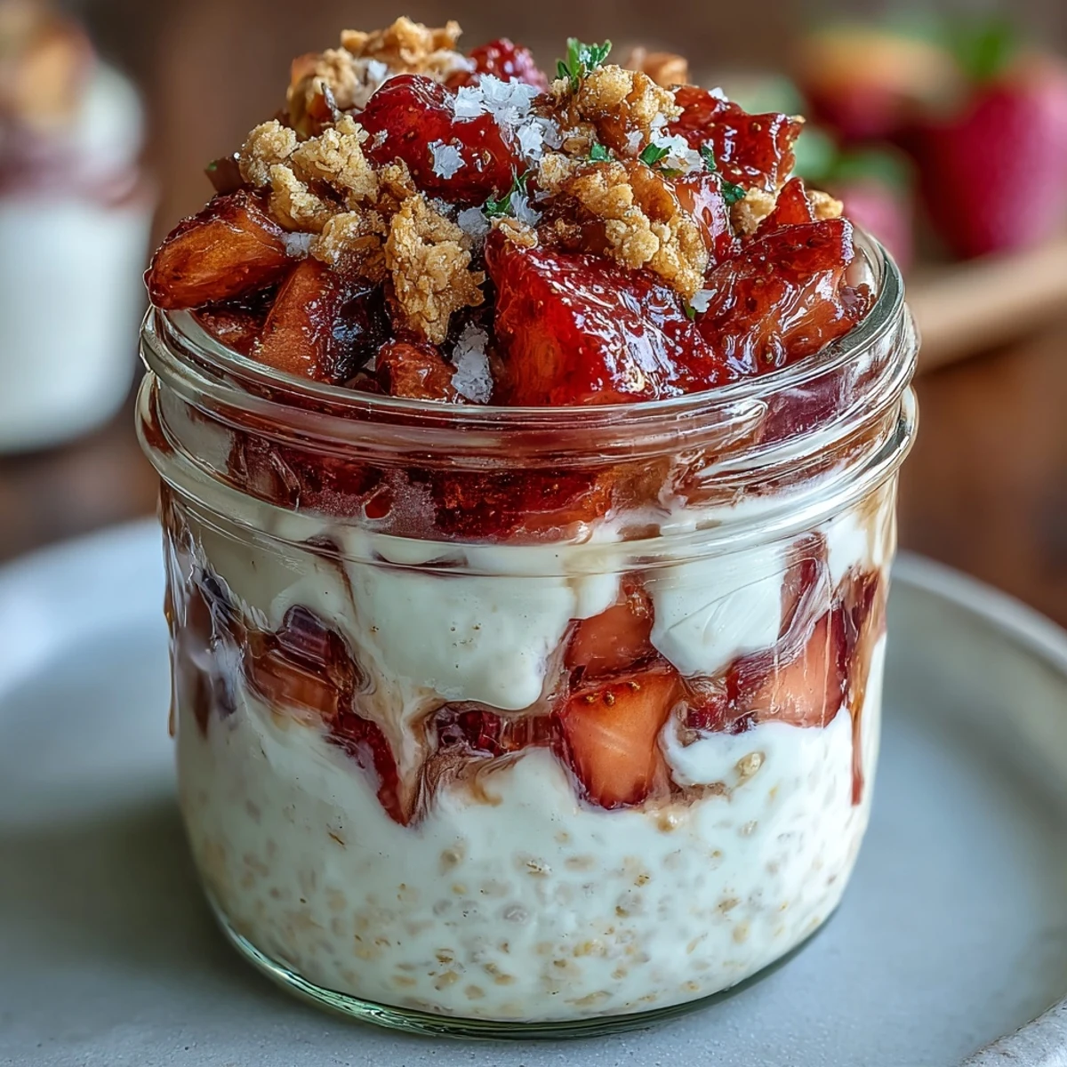 Strawberry Cheesecake Overnight Oats