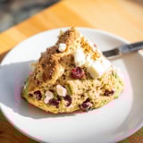 Tender scones infused with sweet cranberries and spicy jalapeño, ideal for snacking.