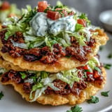 Delectable cloud bread tacos filled with seasoned beef, a low-carb delight.