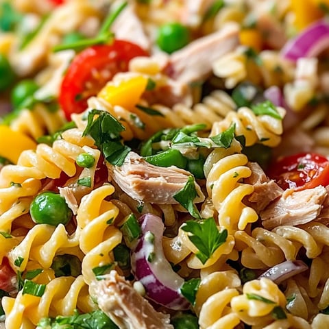 A dish of pasta with chicken and peppers.